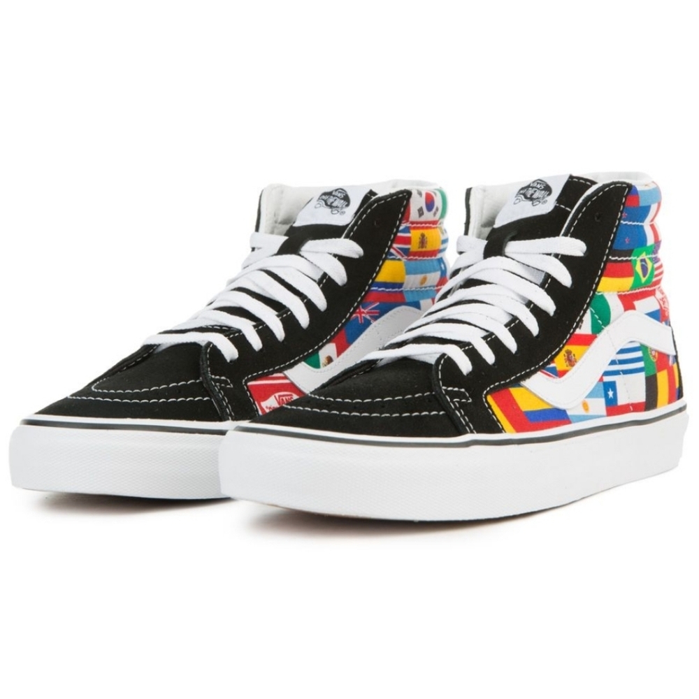 Vans Sk8 Reissue Men Hi Rise Flag Sneakers.